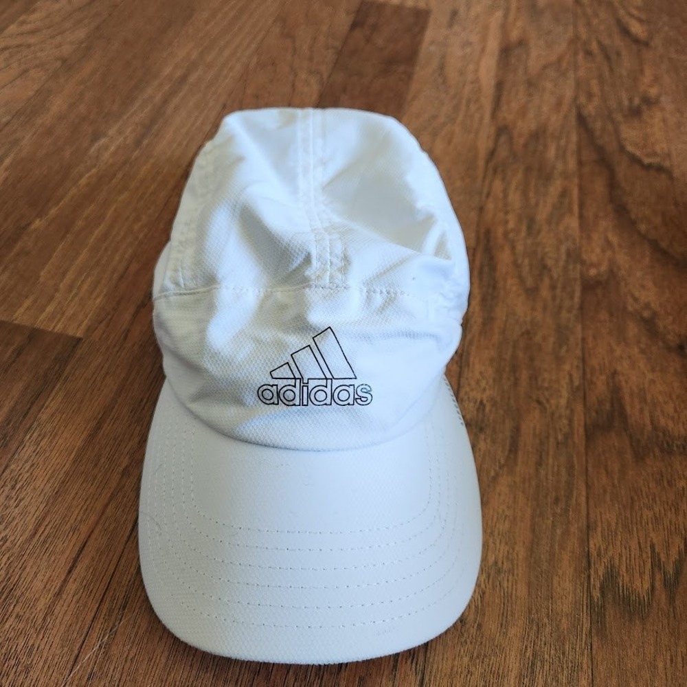 Adidas Aeroready White Performance Running Hat Adjustable Baseball Cap 390